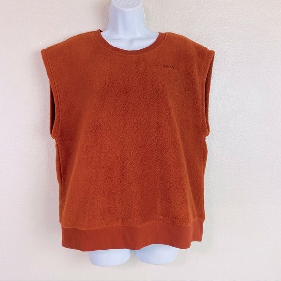 Brixton Burnt Henna Weekender Blanket Muscle Crew Size M - Picture 2 of 6